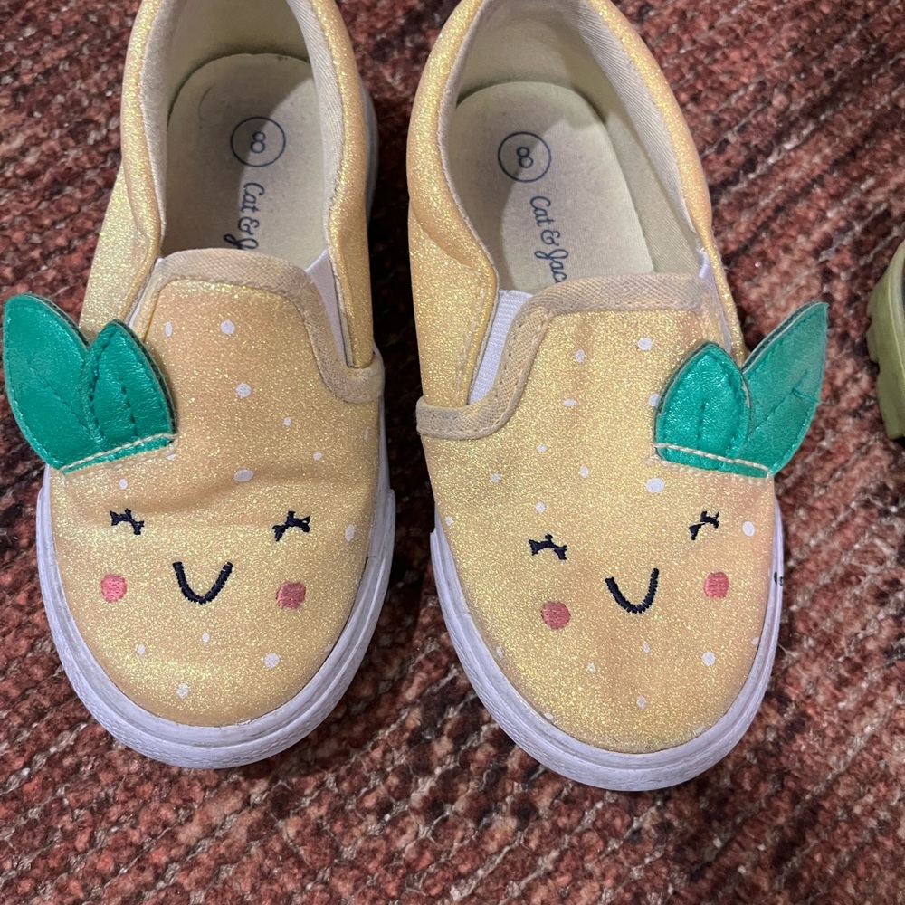 Cat & Jack Yellow and Green Pineapple Sneakers
